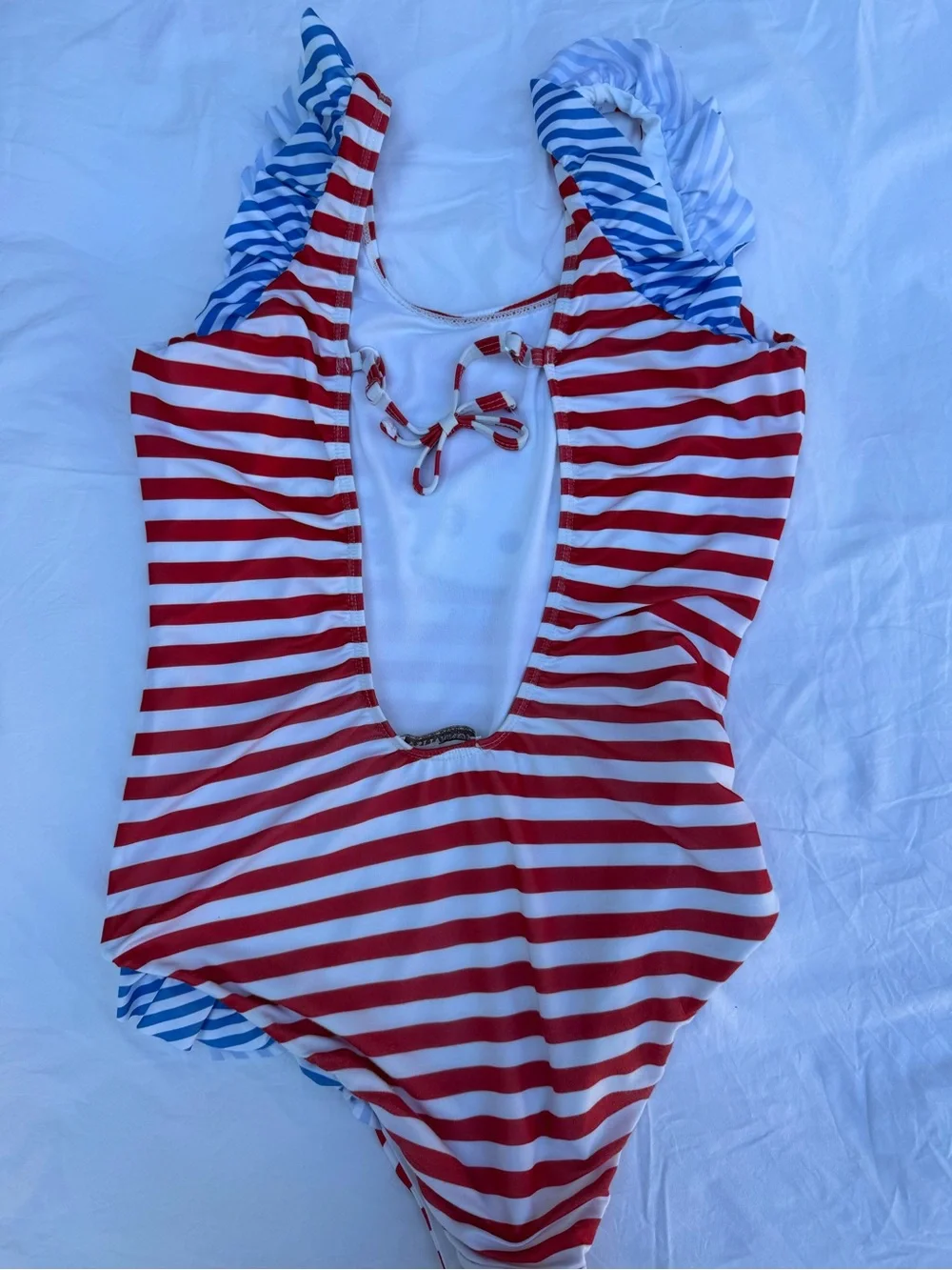 Monnalisa Hello Kitty Striped Girls Swimsuit, Size 12